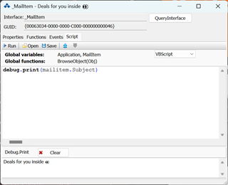 MailItem Script