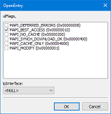 OpenEntry flags