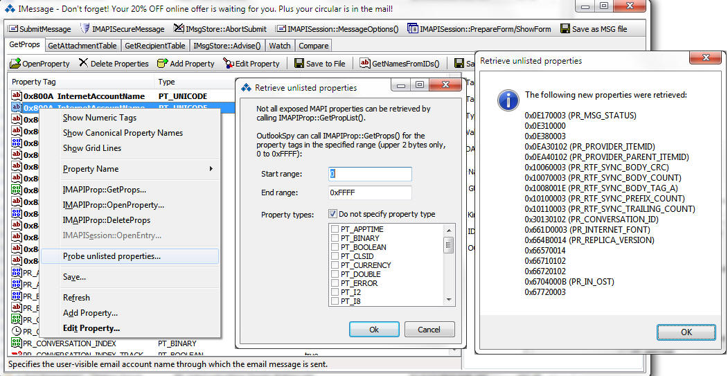 Retrieve unlisted properties