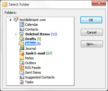 Select Folders Diaalog